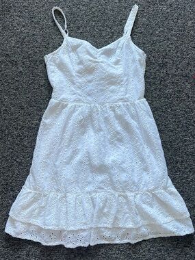 Hollister White Eyelet Spaghetti-Strap Sundress